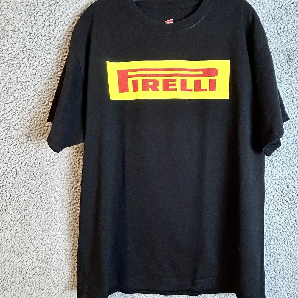 Vintage Pirelli DIABLO TO  T Shirt Mens Size XL Supercorsa Racer Double Sided